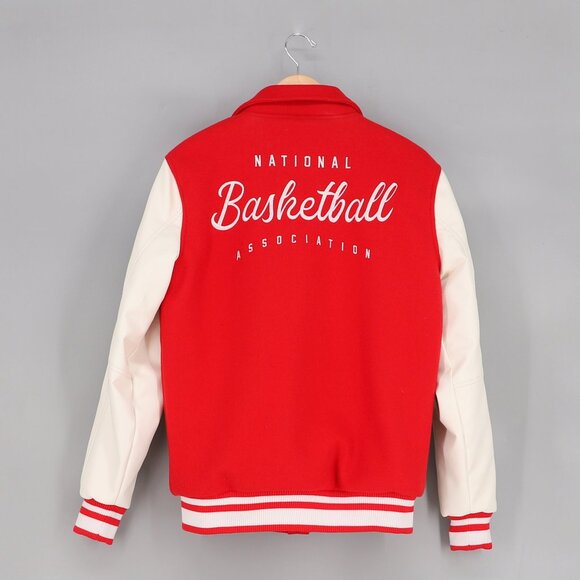 NBA Homecoming Varsity Letterman Jacket Patch Red/White Size S - Picture 2 of 9